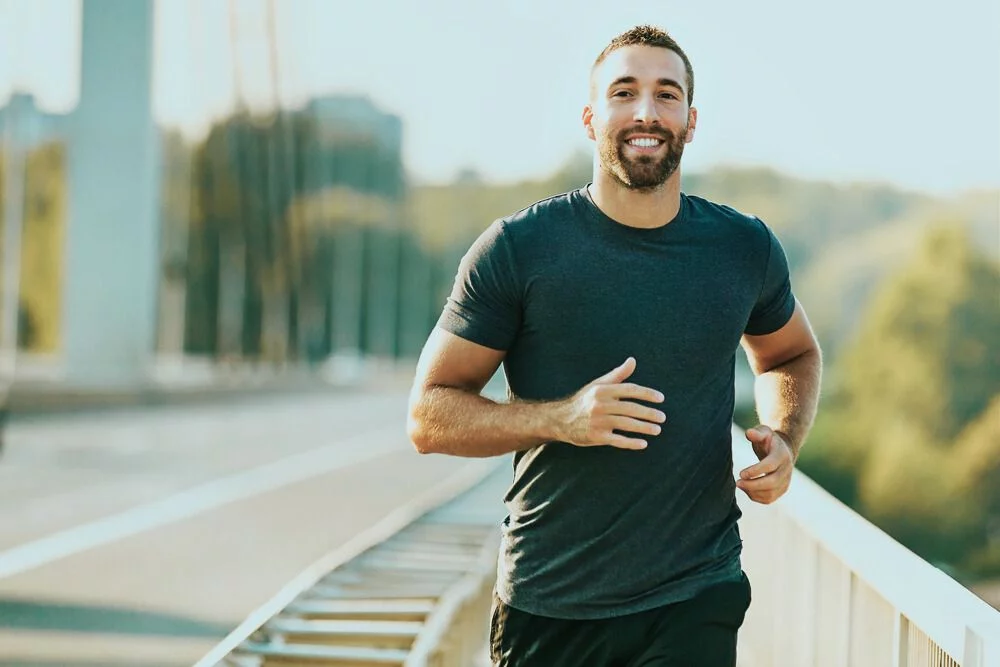 man running in addiction recovery