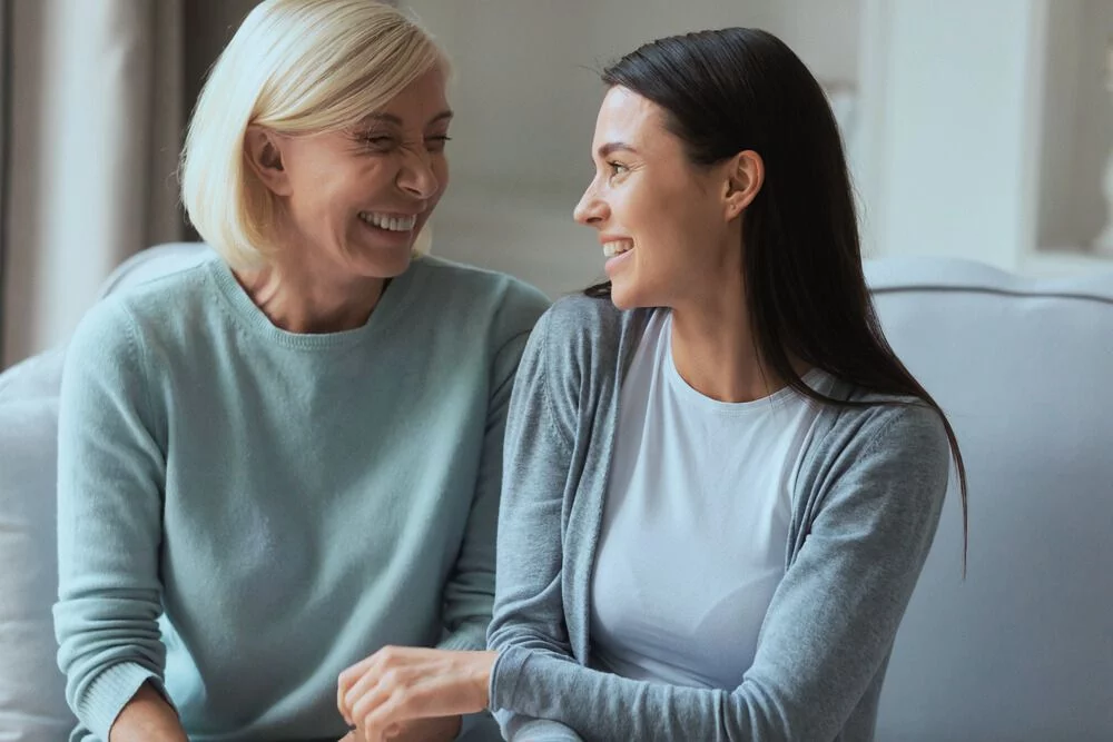 two women in female addiction treatment center program